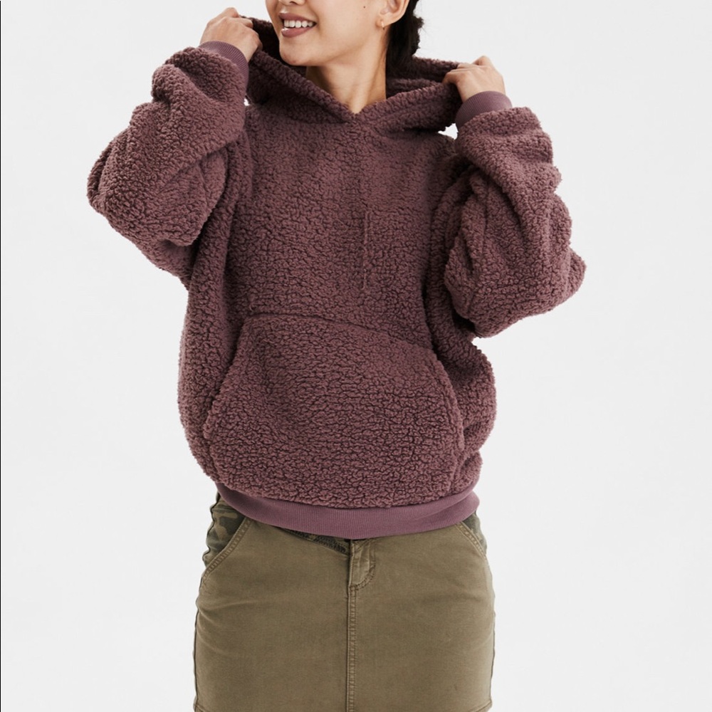 American eagle Sherpa hoodie size small
